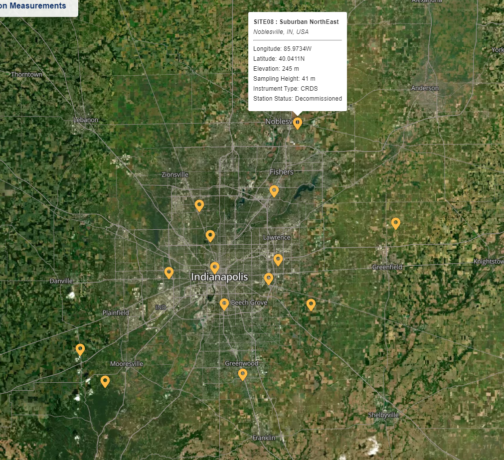 Indianapolis Experiment Location Map 2