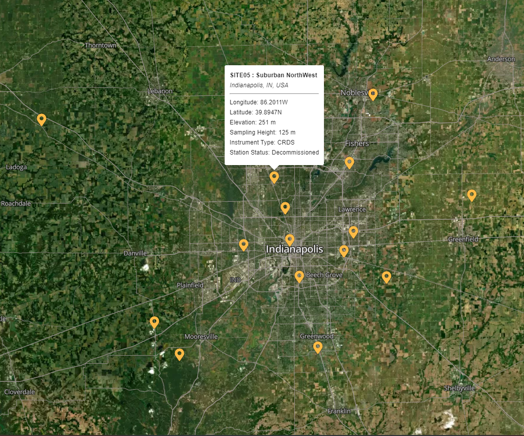 Indianapolis Experiment Location Map 5
